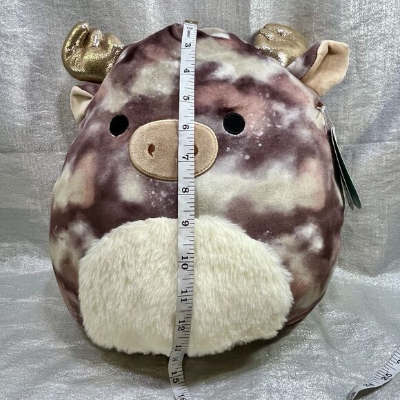 Squishmallows GREGGOR 14" Brown-White Moose Fuzzy Tummy Pattern with Tag - Picture 8 of 8
